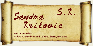 Sandra Krilović vizit kartica